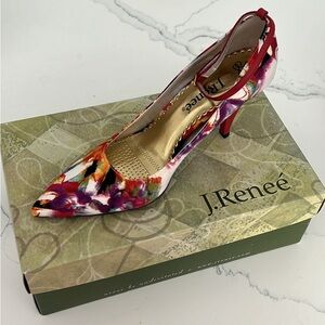 J.Renee Red Floral High Heels